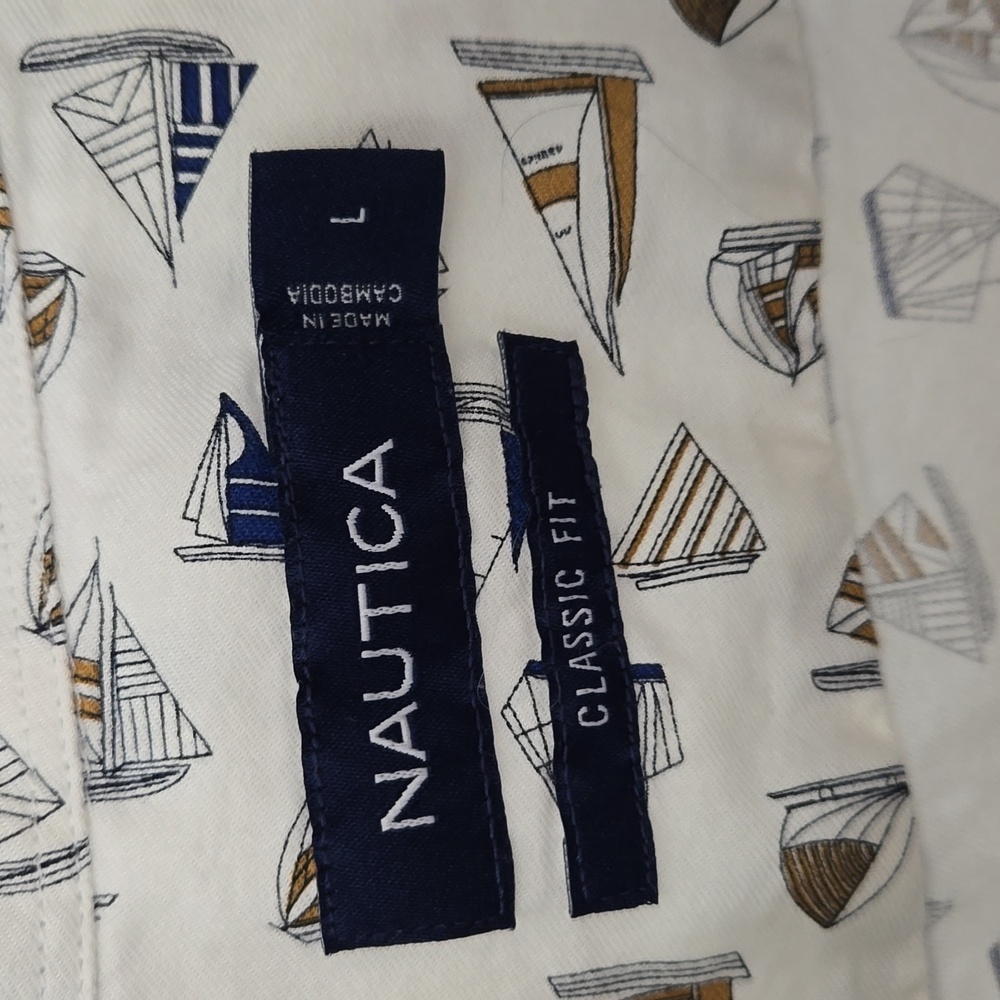 Nautica long sleeve shirt with sailboats - Picture 6 of 9